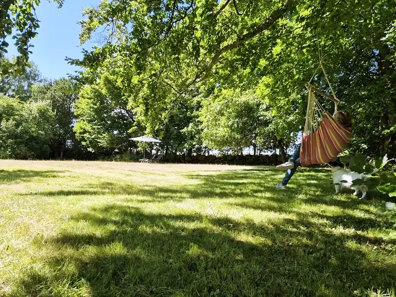Peaceful garden at Bornholm Apartments