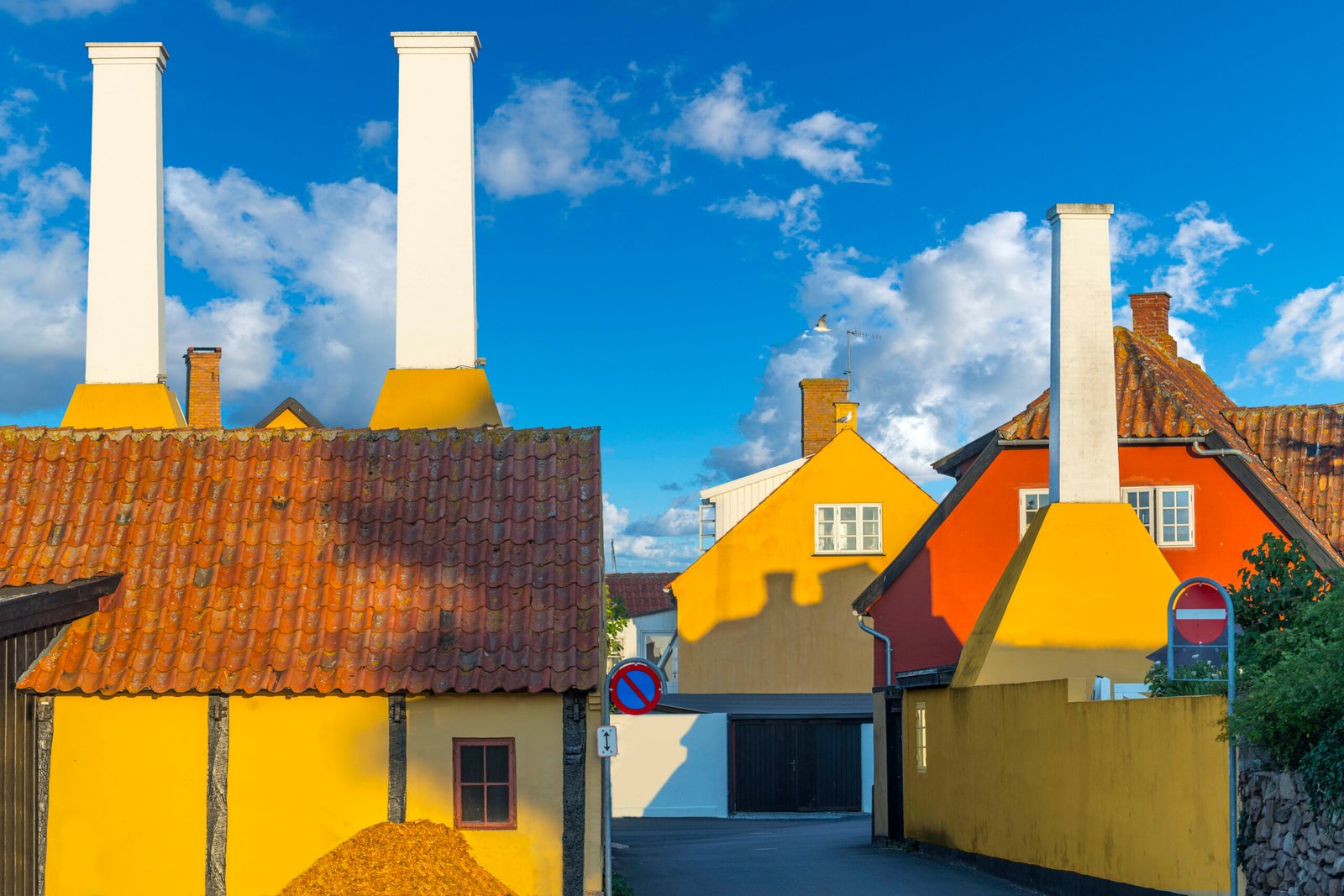 Red roofs and chimneys in Gudhjem
