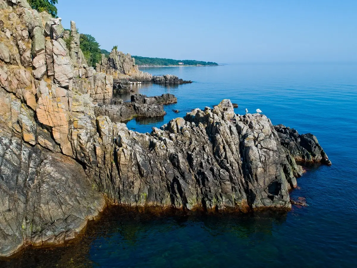 Helligdomsklipperne sea cliffs on Bornholm